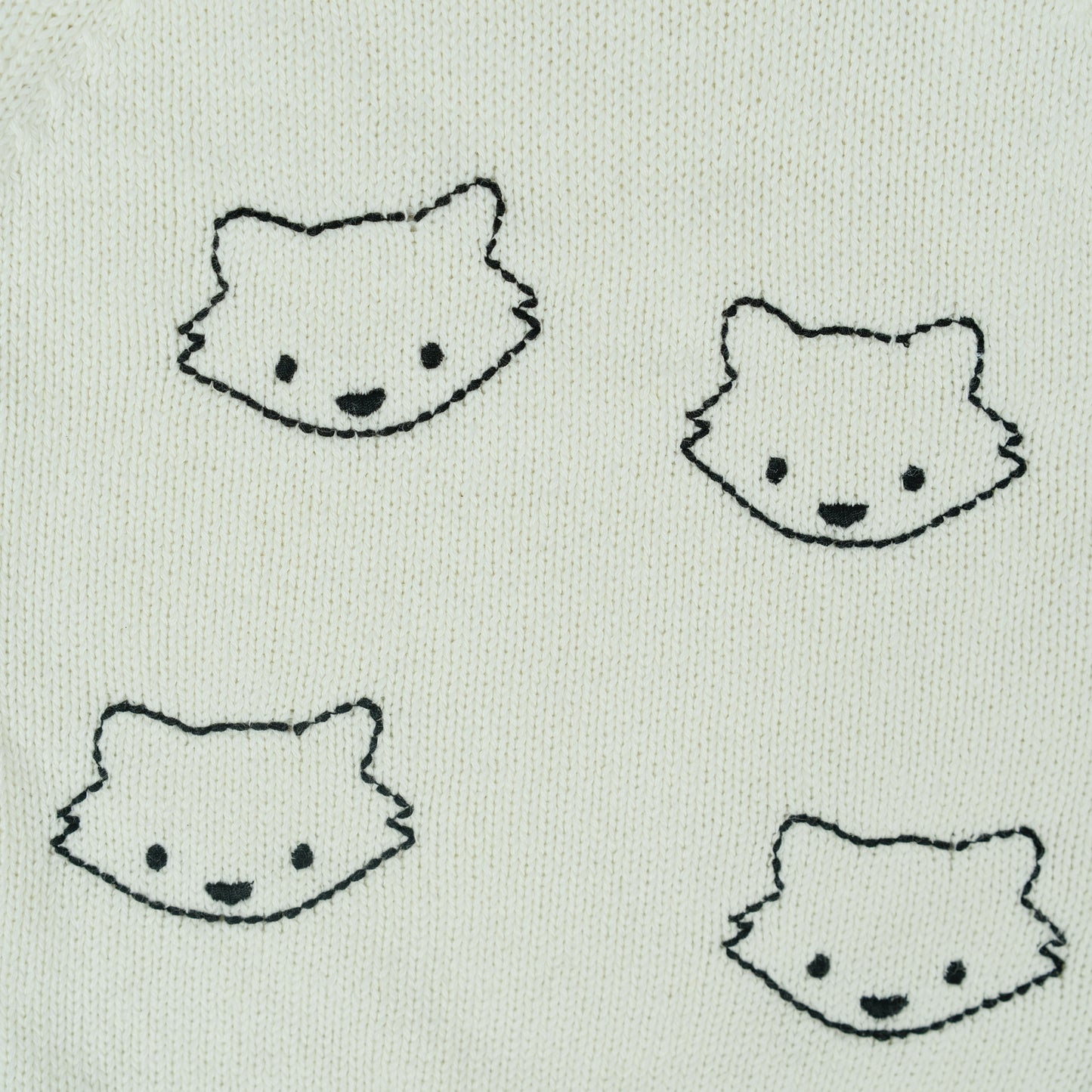 Kitty-Face Baby Knit Sweater | Off-White