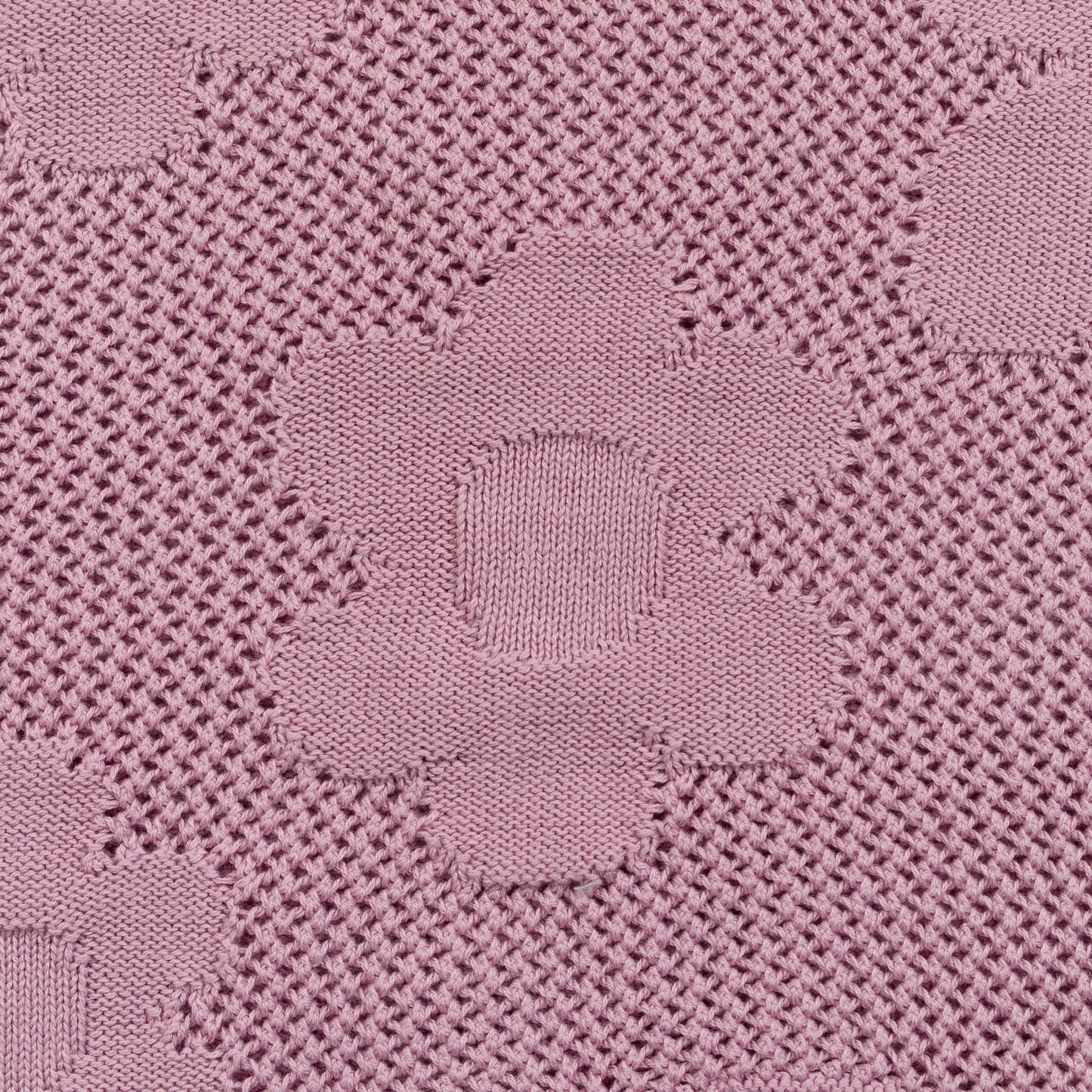 Girl's Floral Knit Sweater | Mauve Pink