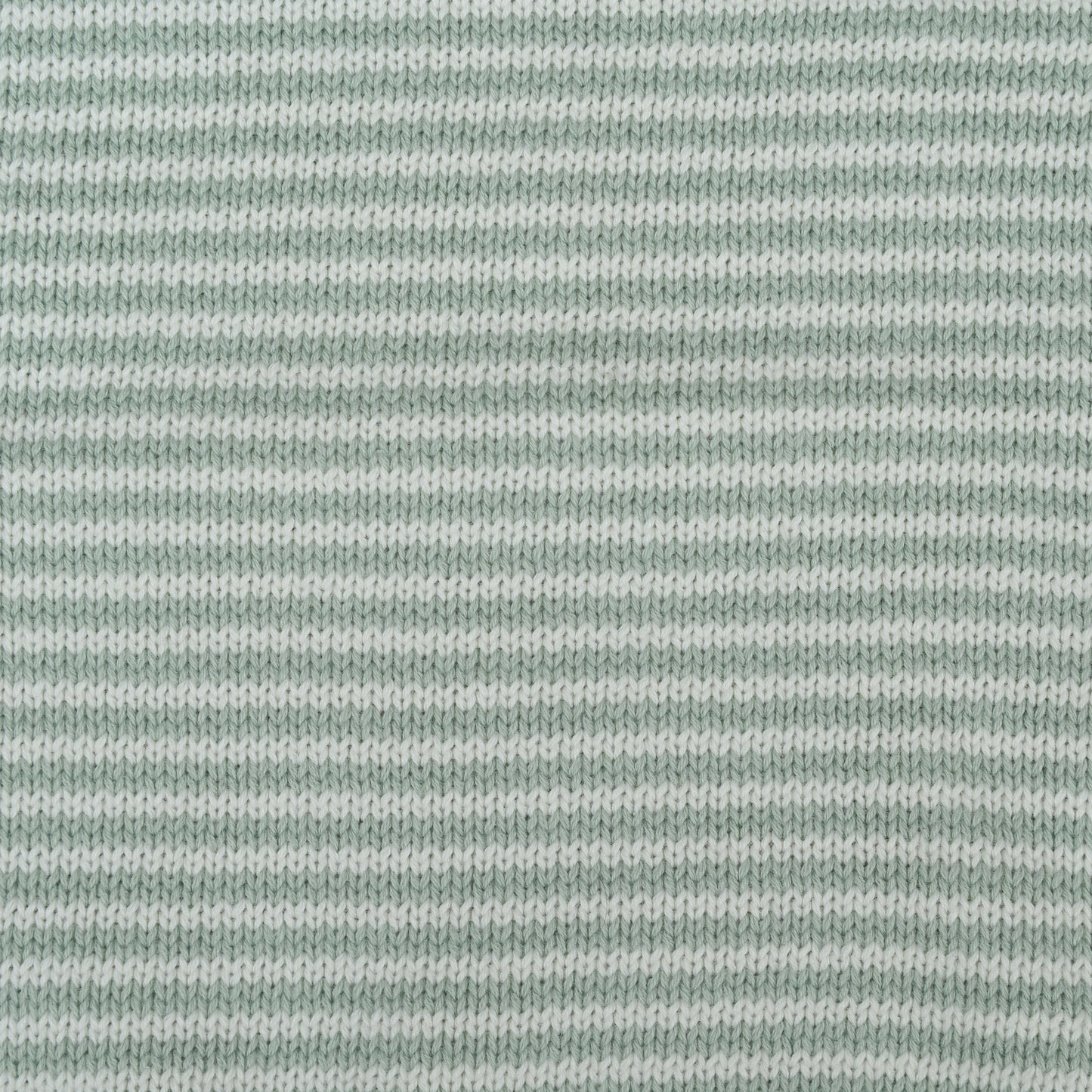 Striped Knit Baby Bodysuit Romper | Mint Green and White