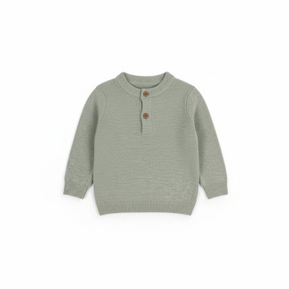 Boy's Knitted Pullover Sweater | Sage Green