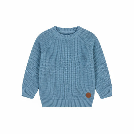 Boy's Classic Knit Pullover Sweater| Dusty Blue