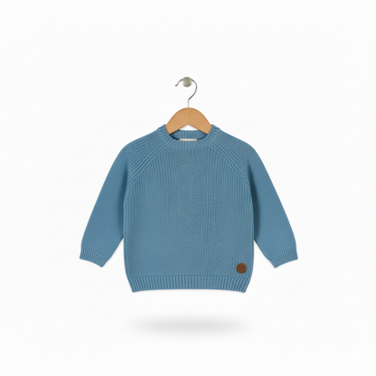 Boy's Classic Knit Pullover Sweater| Dusty Blue