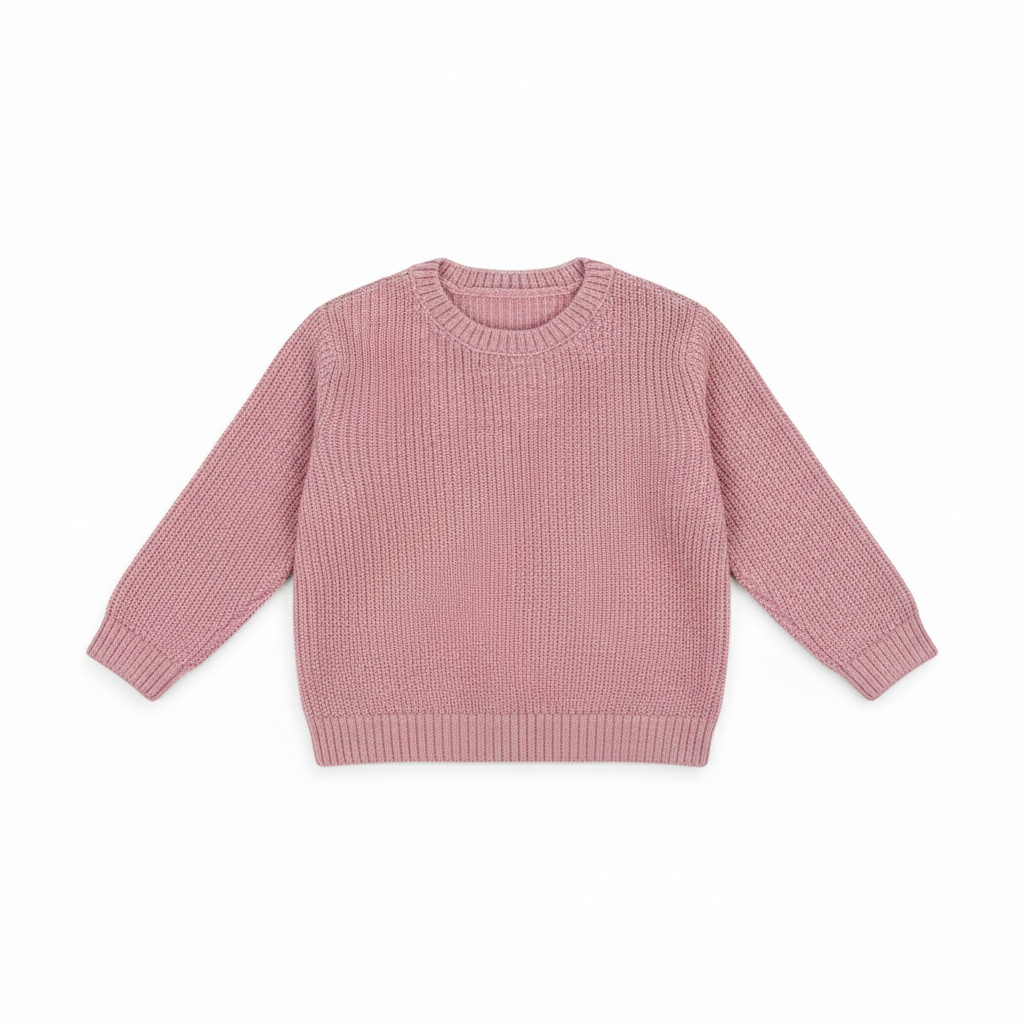Sweet Petal Chevron Knit Pullover | Light pink