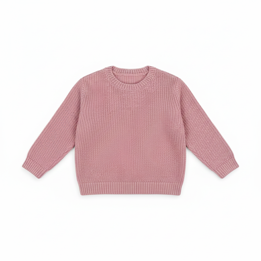 Sweet Petal Chevron Knit Pullover | Light pink