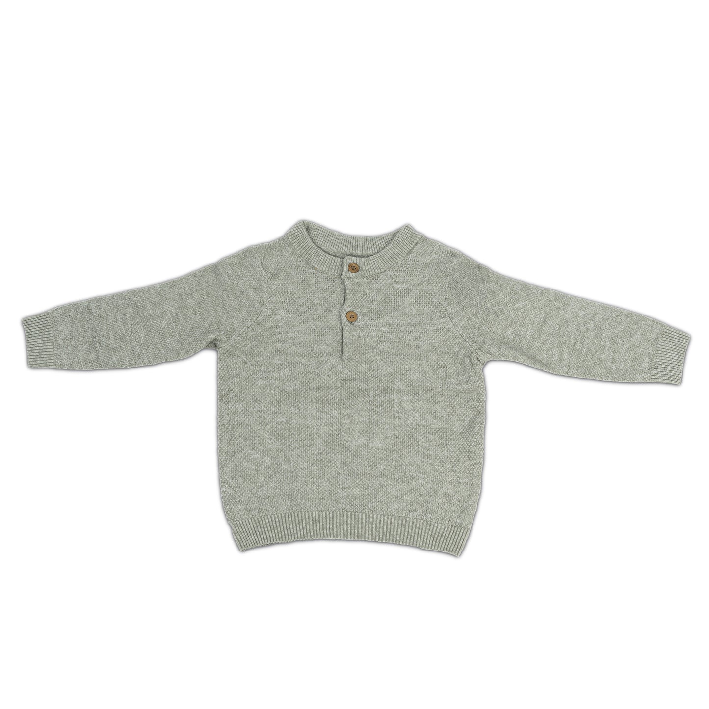 Boy's Knitted Pullover Sweater | Sage Green