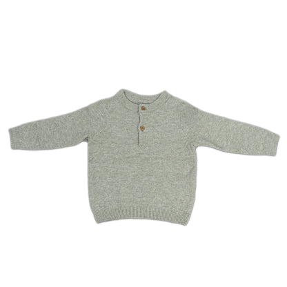 Boy's Knitted Pullover Sweater | Sage Green