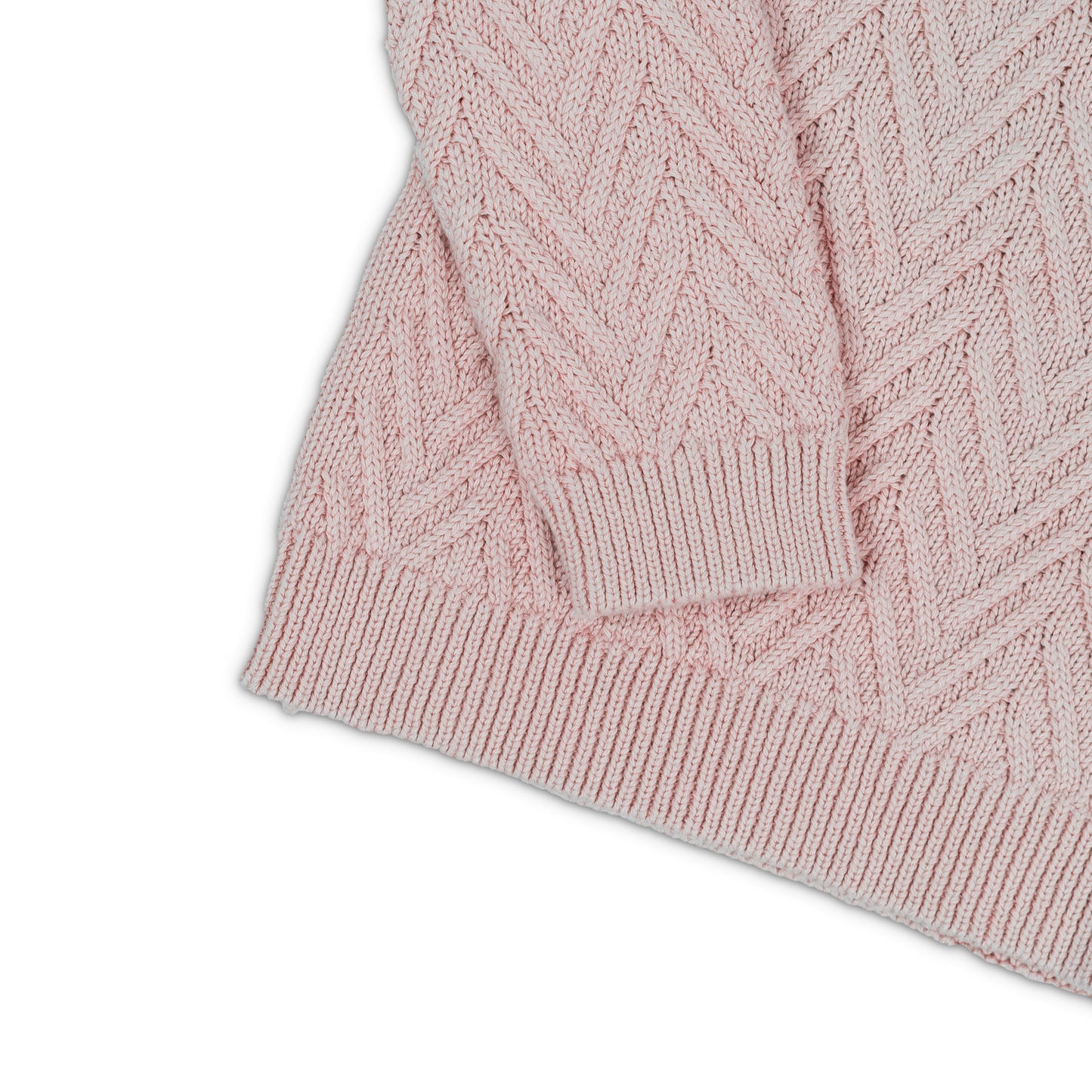 BabyToddler Textured Knit Sweater with Shoulder Buttons | Light pink