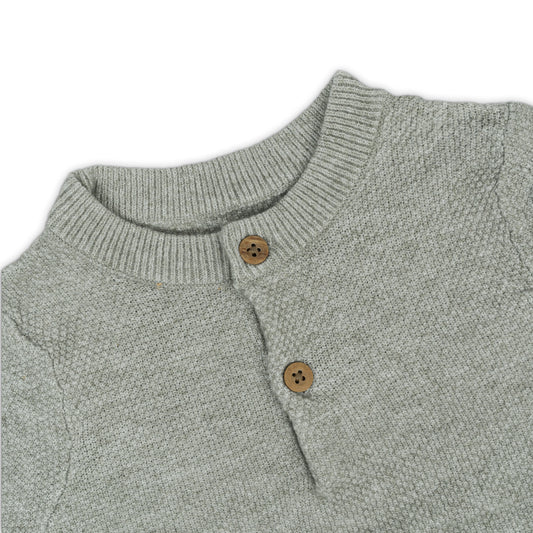Boy's Knitted Pullover Sweater | Sage Green