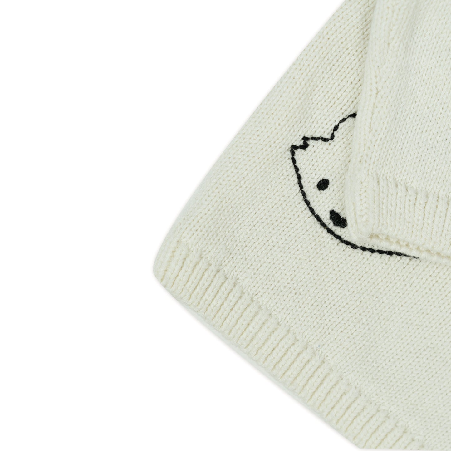 Kitty-Face Baby Knit Sweater | Off-White