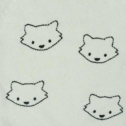 Kitty-Face Baby Knit Sweater | Off-White