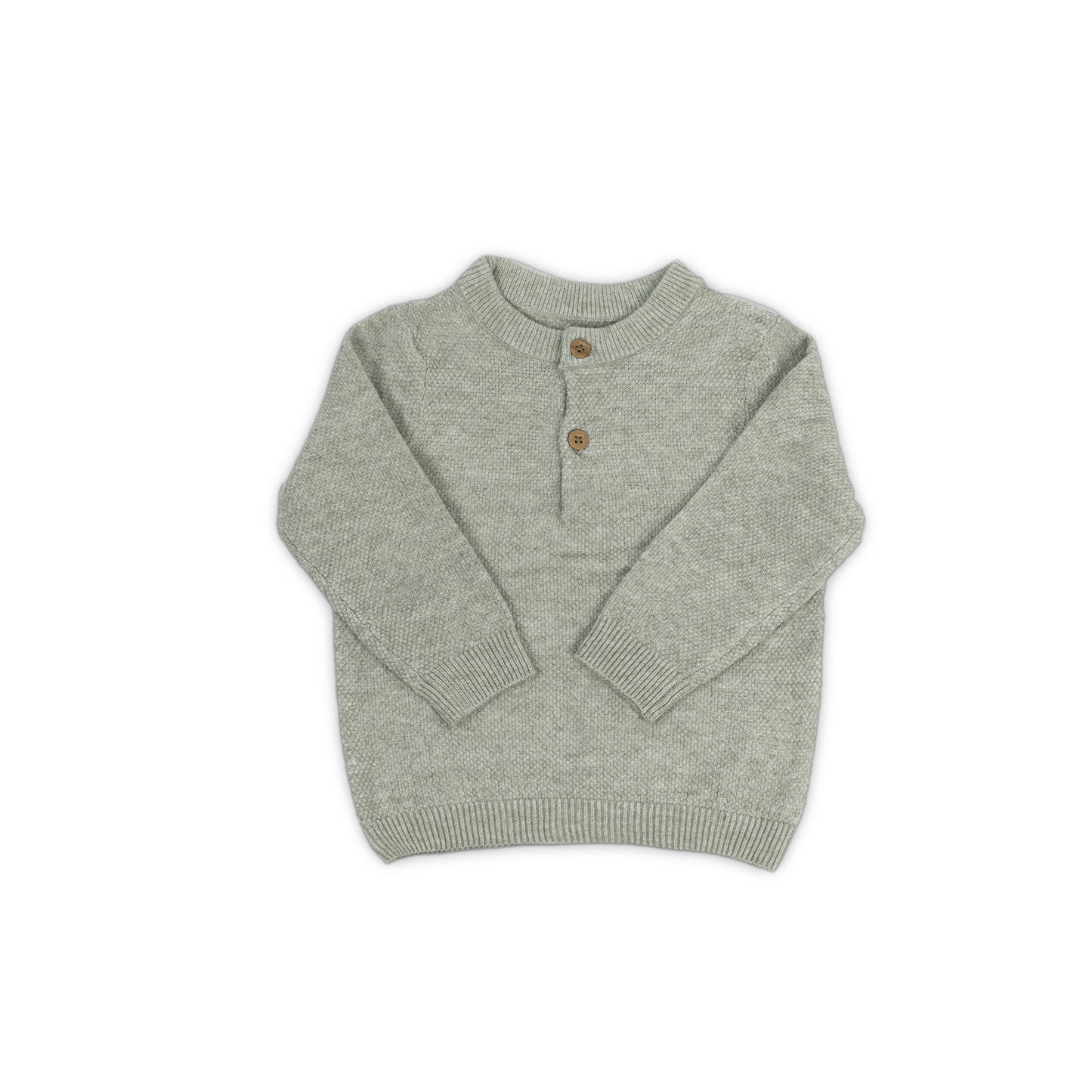 Boy's Knitted Pullover Sweater | Sage Green