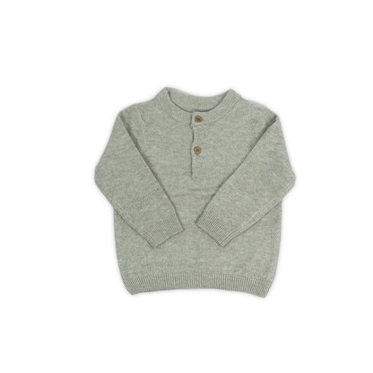 Boy's Knitted Pullover Sweater | Sage Green