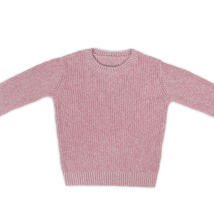 Sweet Petal Chevron Knit Pullover | Light pink