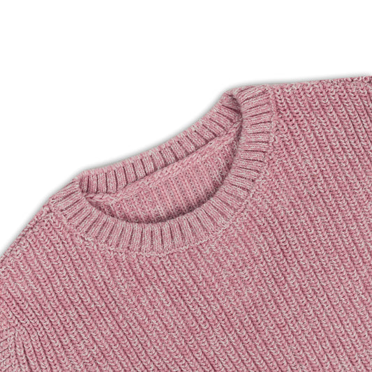Sweet Petal Chevron Knit Pullover | Light pink
