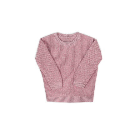 Sweet Petal Chevron Knit Pullover | Light pink