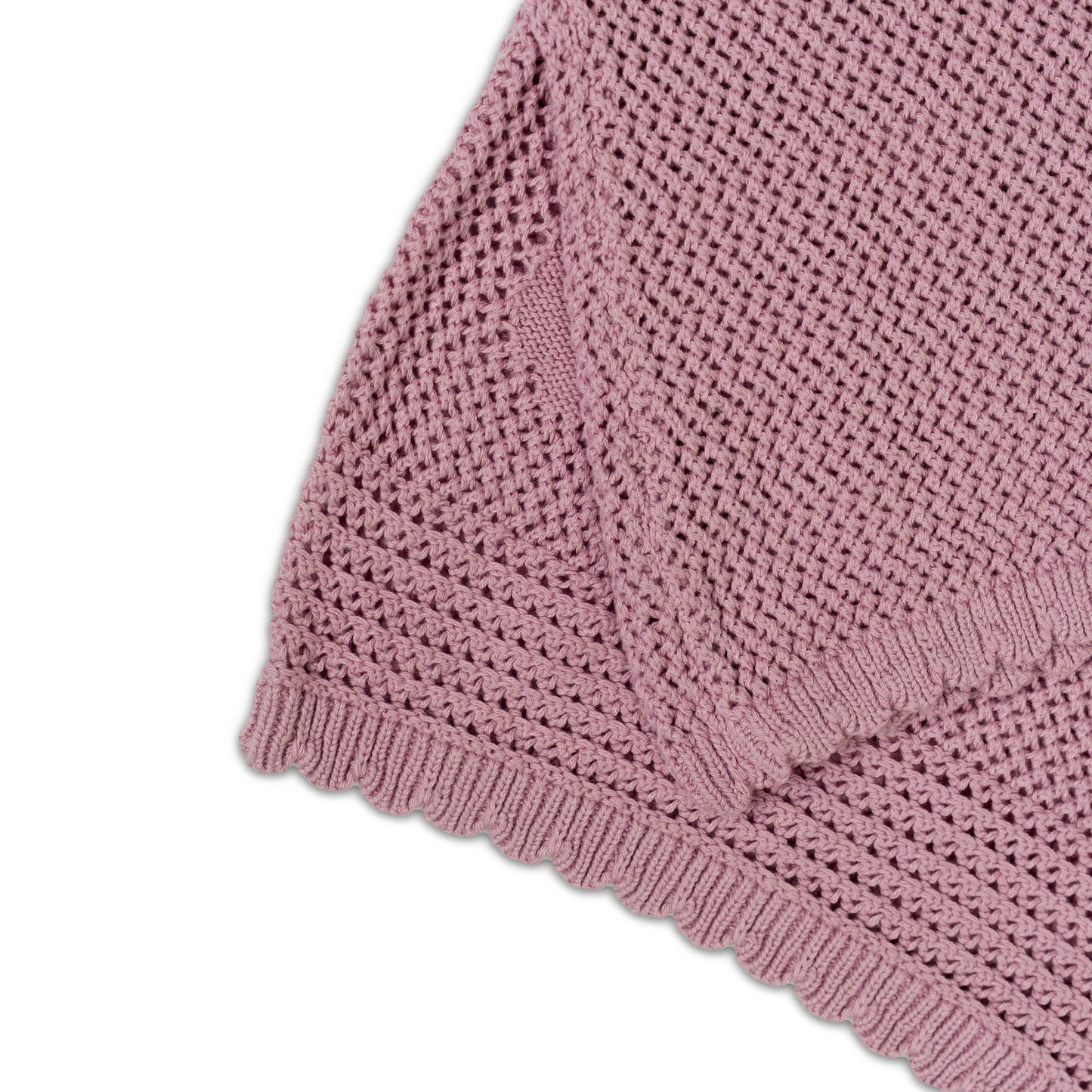Girl's Floral Knit Sweater | Mauve Pink