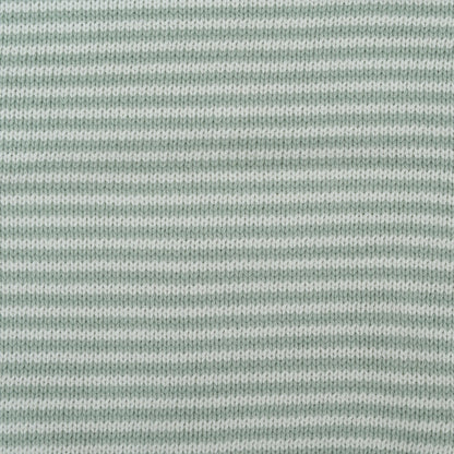 Striped Knit Baby Bodysuit Romper | Mint Green and White